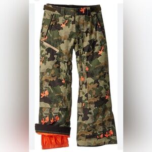 Obermeyer Kids Camouflage Pants with Orange Accents